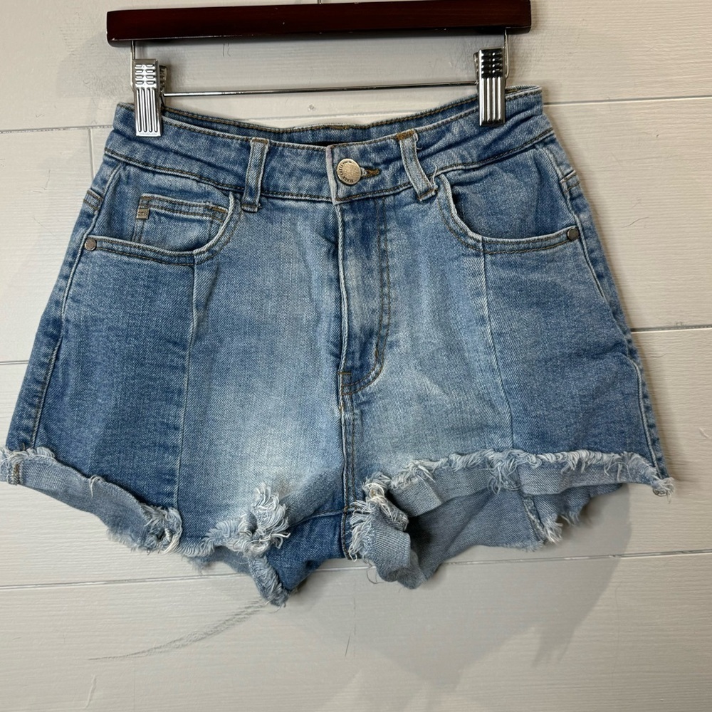Black Label | Denim Shorts with Distressing Size Small